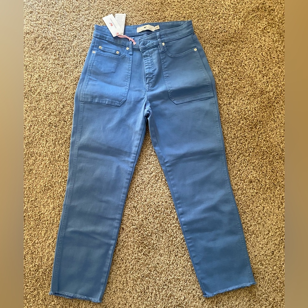 Vineyard Vines Blue High-Rise Straight Jeans